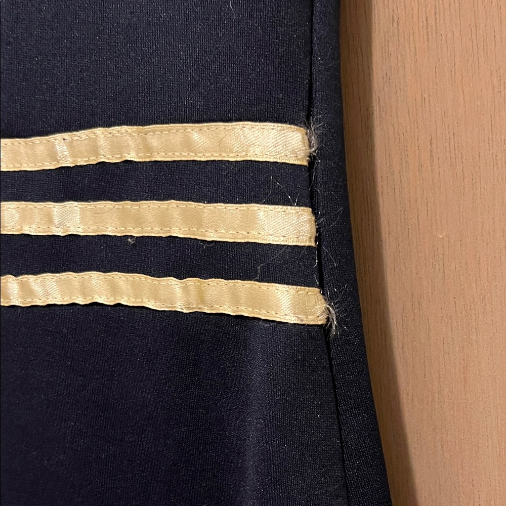 Navy Blue Sailor Dress with Gold Accents - Picture 4 of 10